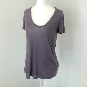 James Perse Deep Scoop Gray T-Shirt